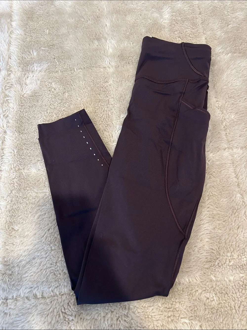 lululemon fast and free brown 5 pocket High-Waist Leggings